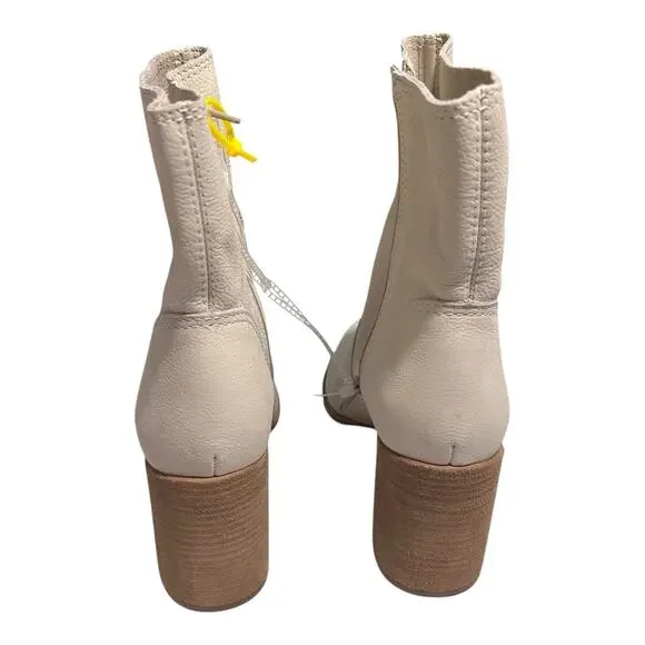 NWOB Gianni Bini Sz 9.5m Darnold Nubuck Block Heel Booties Pointed Toe Leather - Picture 5 of 9